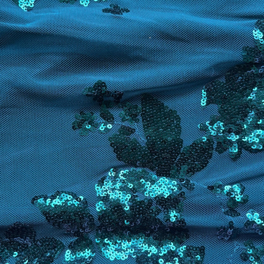 Lulu's Emerald Green Sequin Spaghetti Strap Maxi … - image 5